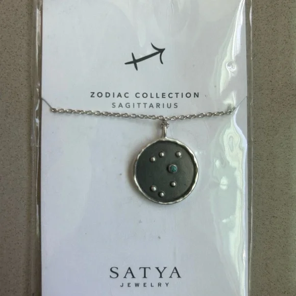 Satya Jewelry Zodiac Collection Sterling Silver Necklace. Sagittarius. - Picture 2 of 6